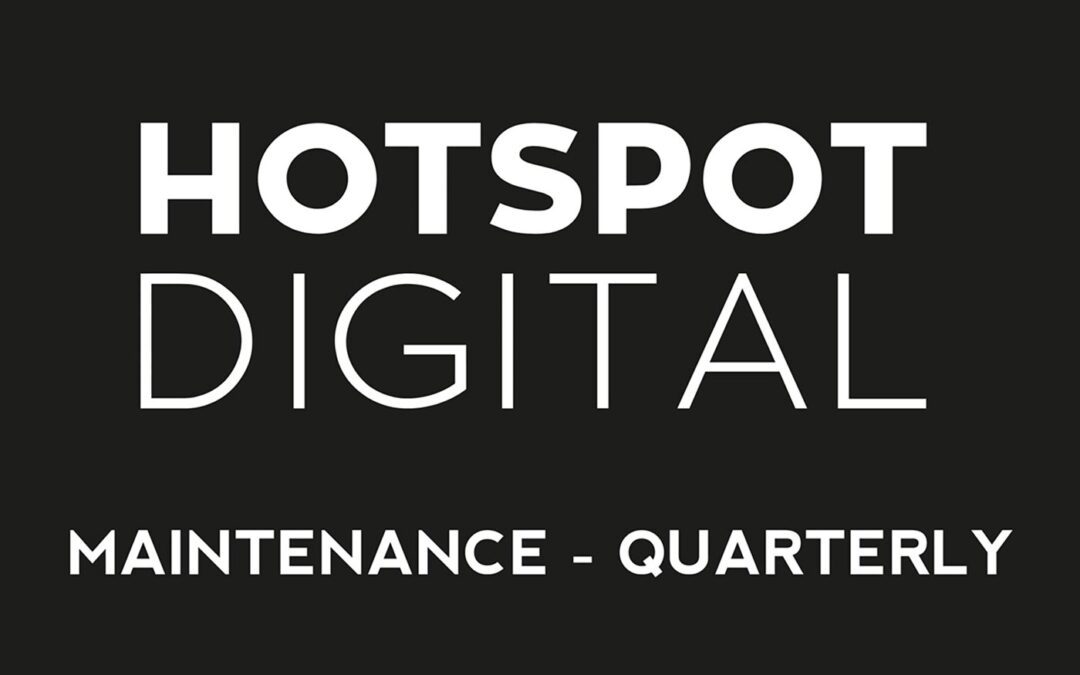 Basic Maintenance – Quarterly